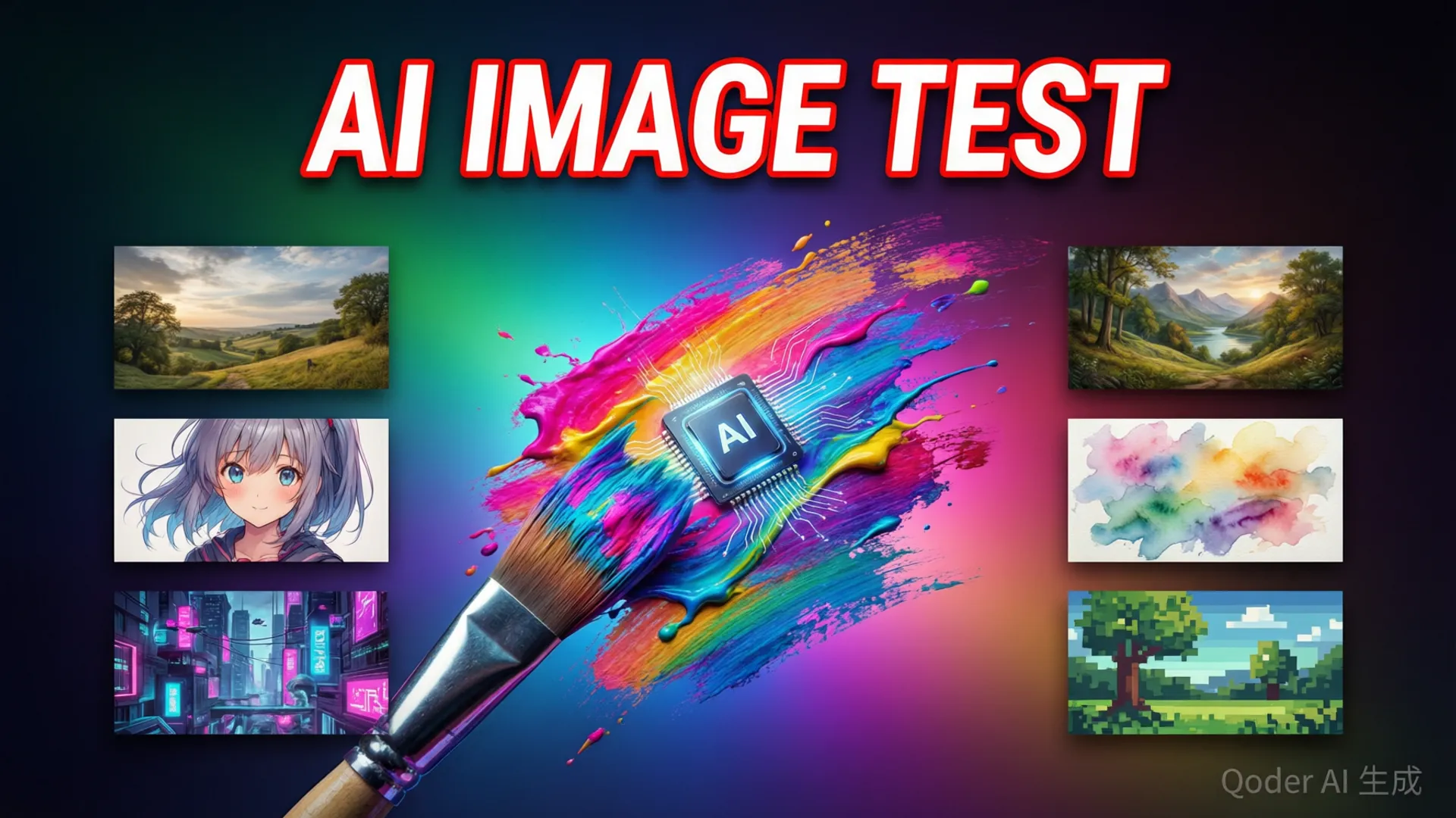 GPT-5.6 Sol native image generation test grid of six art styles